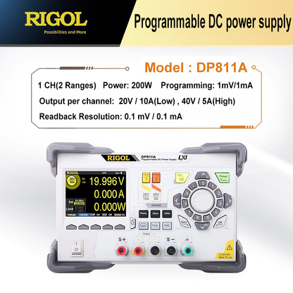 RIGOL Programmable Linear DC Regulated Power Supply DP811 DP811A 200W 1 CH 2 Ranges Multiple Interfaces DC Power Supply