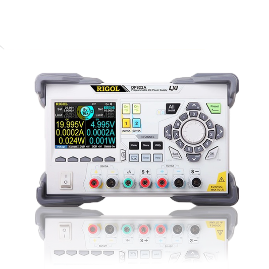 RIGOL DP822 DP822A 2CH DC Power Supply Programmable 20V/5A ‖ 5V/16A 10mV/10mA 1mV/1mA Linear Power Supply