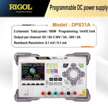 RIGOL DC Power Supply DP831 DP831A Programmable Linear DC Regulated Power Supply 3CH 160W Interface optional