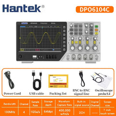 Super Fluorescent Oscilloscope DPO6104C DPO6204C bandwidth 100MHz 200MHz Storage depth 64M Waveform refresh rate of 400000 frames per second