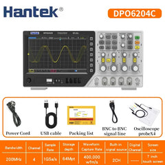 Super Fluorescent Oscilloscope DPO6104C DPO6204C bandwidth 100MHz 200MHz Storage depth 64M Waveform refresh rate of 400000 frames per second