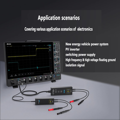 100MHz 200MHz High Voltage Differential Probe 100X 1000X attenuation 7000V DC+AC PK CMRR 5MHz Bandwidth Limit universal Oscilloscope Probe