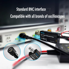 100MHz 200MHz High Voltage Differential Probe 100X 1000X attenuation 7000V DC+AC PK CMRR 5MHz Bandwidth Limit universal Oscilloscope Probe