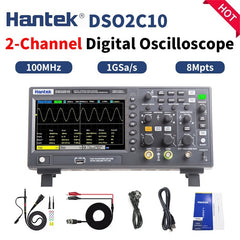 Hantek 2-Channel Digital Oscilloscope DSO2C10 100Mhz 1GS/s 8Mpts FFT 5 Protocol decoder PC based USB Oscilloscope
