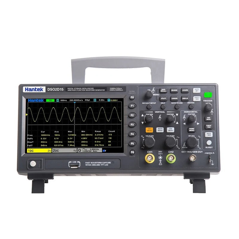 Hantek Digital Oscilloscope DSO2C15 2 Channels 150Mhz Storage USB Multimeter Tester for Industrial Electronics
