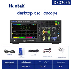 Hantek Digital Oscilloscope DSO2C35 2 Channels 350Mhz USB Osciloscopio Tester Multi functional 2GSa/s 500M bandwidth