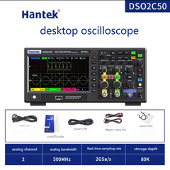 Hantek Digital storage desktop oscilloscope probe dual channel signal source generator DSO2C50 (500M+2CH+2G sampling rate)