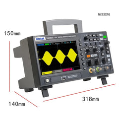 Hantek DSO2D15 Digital Oscilloscope 150MHz 1GSa/s 2CH+1CH Channels Desktop Oscillograph 7 Inch 24bit TFT LCD Screen Oscilloscope