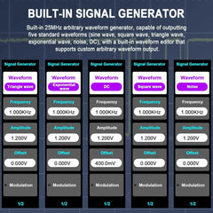 Hantek Digital Oscilloscope DSO2D20 2 Channels 200Mhz/350Mhz USB Osciloscopio Tester Lab Digital Oscillator