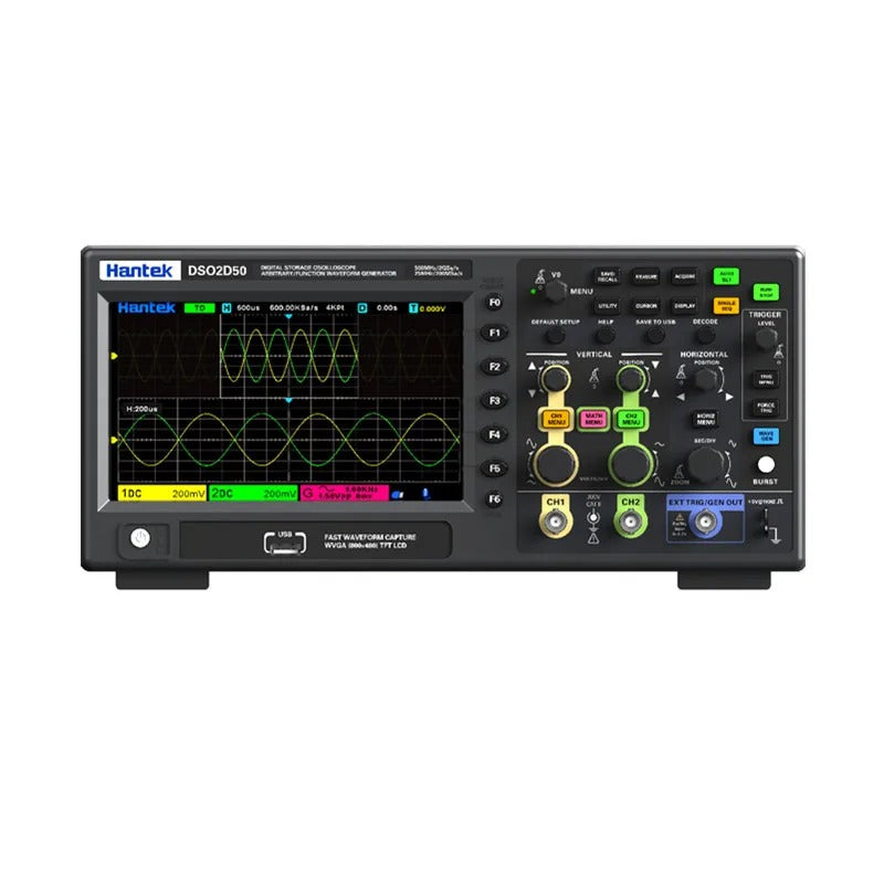 Hantek 2-channel oscilloscope+signal source DSO2D50  500MHz bandwidth + 4GSa/s sampling rate Ultra-High-Freq Capture for Aerospace/Medical