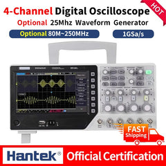 Hantek DSO4084C DSO4104C DSO4204C DSO4254C Oscilloscope 4 channel output/80~250MHz bandwidth/minimum range 500uV Signal Generator