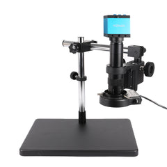 Microscopio digital YIZHAN 48MP 4K, salida HDMI USB, lente 1-180X, soporte de brazo cruzado para inspección con ajuste de dirección completa