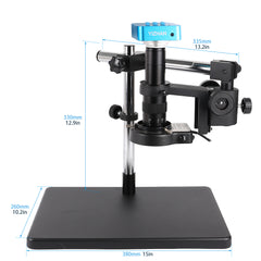 Microscopio digital YIZHAN 4K de 48 MP, cámara HDMI USB, lente de 180X y soporte de brazo cruzado con ajuste completo.