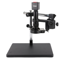 Microscope numérique YIZHAN, objectif 180X, 13MP, sortie HDMI VGA, support à bras transversal réglable pour l'inspection électronique