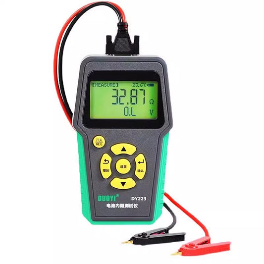 Internal Resistance Tester 0mΩ ~ 199.99mΩ Resistance Meter Battery Tester Beehive alarm prompt with Kelvin Clips