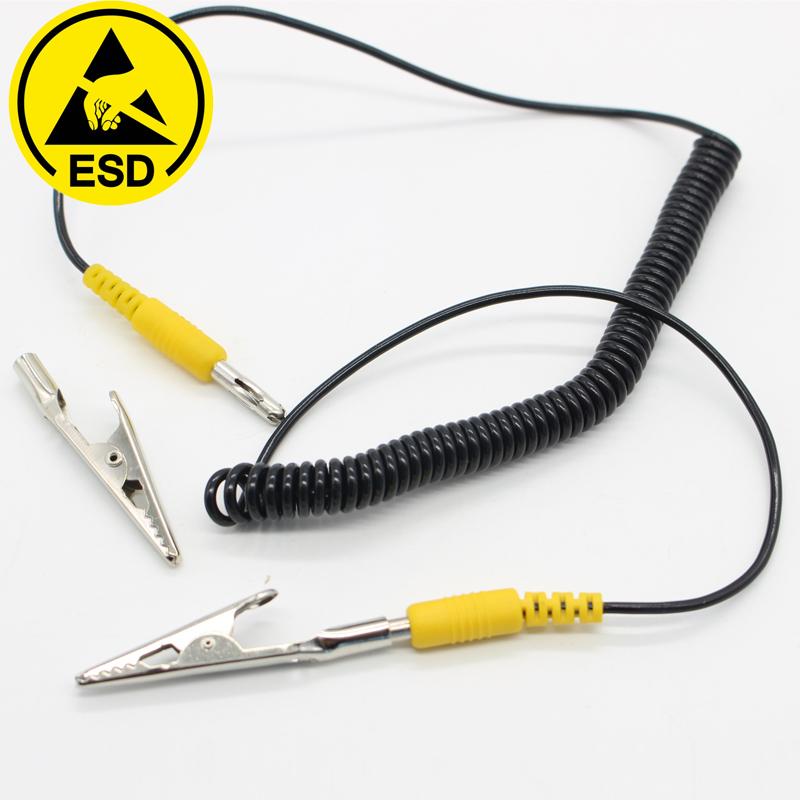 ESD Double-clip Grounding wire for electrical safety operations