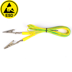 Cable de conexión a tierra ESD de doble clip para operaciones de seguridad eléctrica