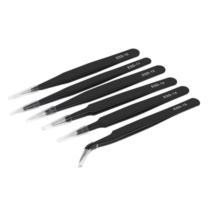 Anti-Static Precision Tweezers ESD-14 for Electronics Repair, Crafting