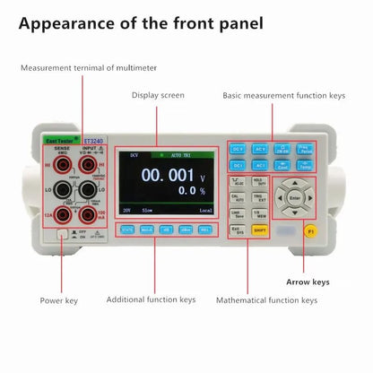 ET3240 4½ Benchtop Smart Digital Multimeter Precision Automatic Range Professional Detector Automatic Multimeter Tester 22000 Counts
