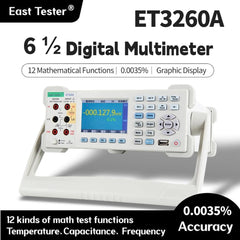 ET3260A Desktop LCD Display Digital Multimeter 6½ Digit Precision Automatic Range Probe Digital Multimeter
