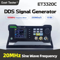 ET3320C KUAIQU 20Mhz DDS Dual Channel Function / Arbitrary Waveform Generator Signal Source Frequency Meter
