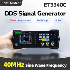 DDS Signal Generator ET3340C DDS Dual Channel 100MHZ Frequency Meter 200MSa/s 13 Bit 40Mz sine Wave Frequency Waveform Generator
