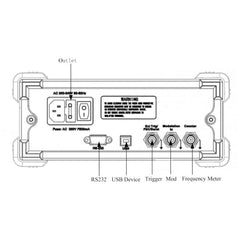 Generador de señales DDS de dos canales ET3360 de 60 MHz con función de forma de onda arbitraria, generadores de funciones de 200 MS/s USB 