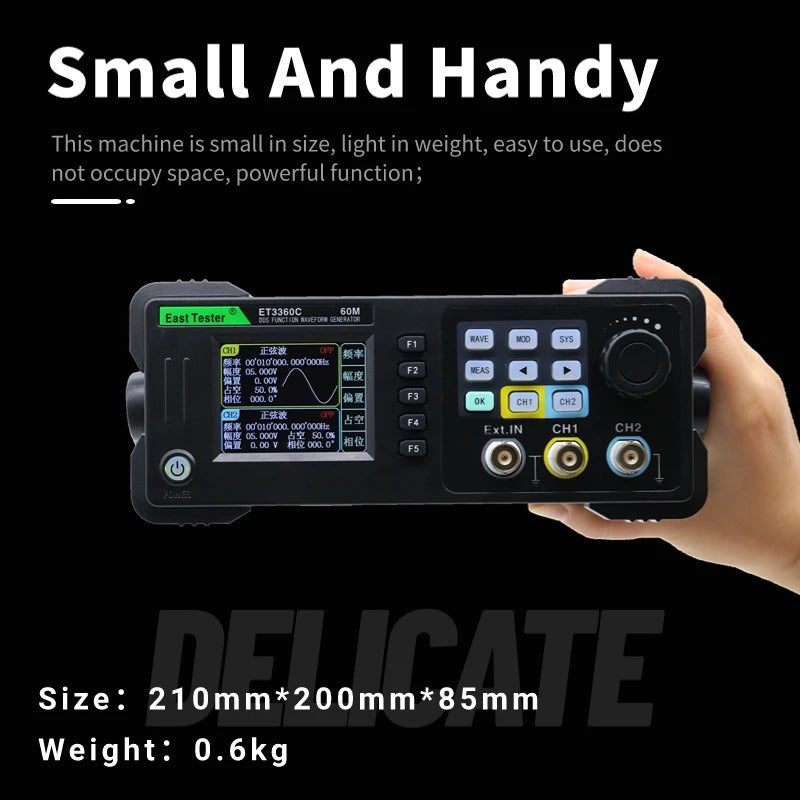 ET3360C Two-Channel Function/ Arbitrary Waveform Generator 60Mhz Frequency Meter ET3360C Signal Source