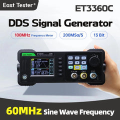 ET3360C Two-Channel Function/ Arbitrary Waveform Generator 60Mhz Frequency Meter ET3360C Signal Source