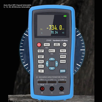 ET432 Icr meter 100Hz-100KHz Ultra-High Accuracy 2.8 Inch Display Digital Multimeter Aerospace Production Handheld Meter