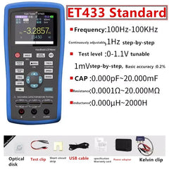 ET433 Medición de inductancia/condensador Circuito medidor Lcr universal Medidor de capacitancia, inductancia y resistencia