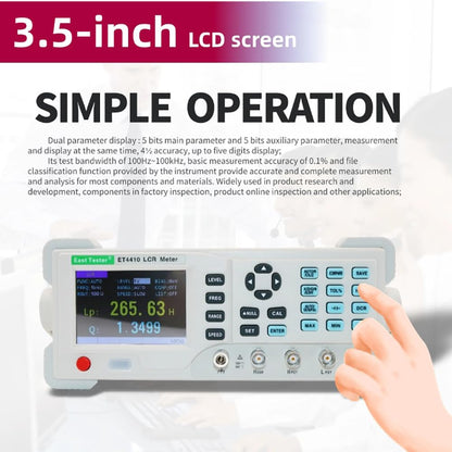 ET4401 Inductance Meter capacitance Meter Test Frequency 10 Points; Accuracy 0.1%, Support SCPI,LCR Benchtop Digital Bridge Tester Desktop LCR Meter