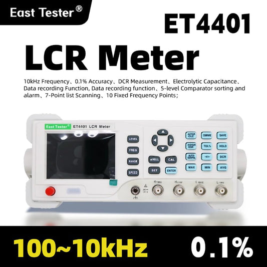 ET4401 Inductance Meter capacitance Meter Test Frequency 10 Points; Accuracy 0.1%, Support SCPI,LCR Benchtop Digital Bridge Tester Desktop LCR Meter