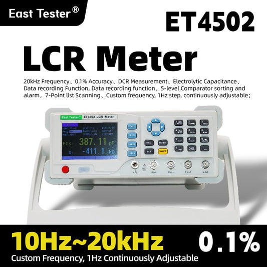 ET4502 Digital Bridge Benchtop LCR Meter 10Hz~20kHz 5 -Digit Display for Precision Work,Automotive/Aerospace