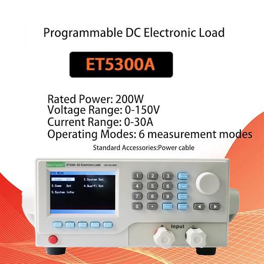 ET5300A Programmable DC Electronic Load 200W 30A Single-Channel Battery Insulation Resistance Tester Power Tool Accessories load tester