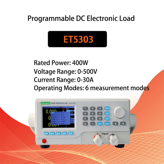 1200W ET5303 Programmable DC Electronic Load Tester Power Accessories CC, CV, CR, CP, CC + CV,CR + CV modes Battery Insulation Resistance Tester