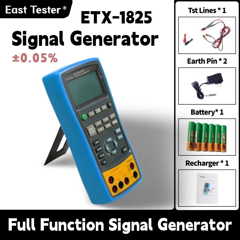 ETX-1825 Multi functional process calibrator with 0.05 Accuracy IP67 strong protection for Transmitters Current Loops, and PL