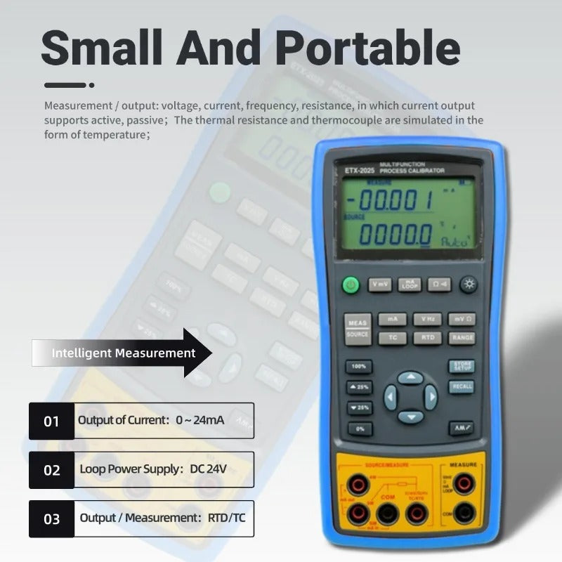 Handheld Multifunctional Process Calibrator ETX-2025 measure and output voltage current resistance thermocouple
