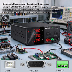 Electronic Subassembly Functional Inspection using R-SPS10010 Adjustable DC Power Supply 0-100V 0-10A 1000W