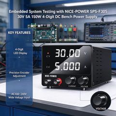 Embedded System Testing with NICE-POWER SPS-F305 30V 5A 150W 4-Digit DC Bench Power Supply