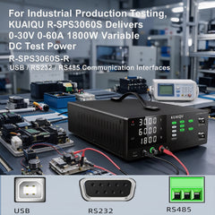 For Industrial Production Testing, KUAIQU R-SPS3060S Delivers 0-30V 0-60A 1800W Variable DC Test Power