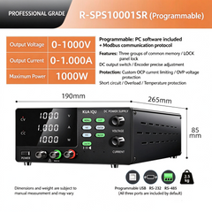 0-1000V 0-1A Programmable High Voltage DC Power Supply,KUAIQU R-SPS10001S Insulation Testing Power Supply for Electrical Safety Equipment