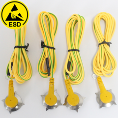 Lot de dix fils de terre ESD avec fiche banane et boucle pour accessoires électriques