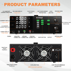 KUAIQU SPS15010S 150V 10A 1500W Adjustable DC Power Supply for Battery & Automotive Electronics