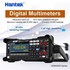 Hantek HDM3055 5 1/2 Benchtop Digital Multimeter current range 10A 1 μ V high resolution Digit Multipurpose Multimeter USB 232 485 PC