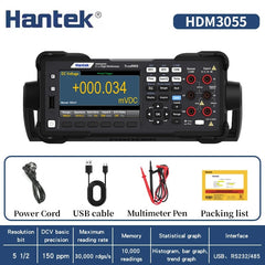 Hantek HDM3055 5 1/2 Benchtop Digital Multimeter current range 10A 1 μ V high resolution Digit Multipurpose Multimeter USB 232 485 PC
