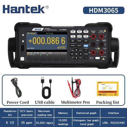 Hantek HDM3065 Digital Multimeter  6 1/2 Digital Multimeter/35ppm/Statistical graphics/mathematical operation/PC USB