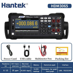 Hantek HDM3065 Digital Multimeter  6 1/2 Digital display 35ppm Statistical graphics mathematical operation PC USB multi-tester
