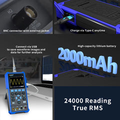 Handheld Dual-channel oscilloscope 100MHz Bandwidth 1-channel signal source 1GS/s sampling rate 8k Storage Depth