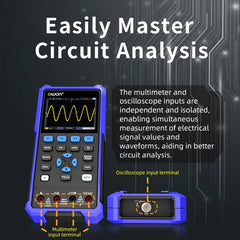 Handheld Dual-channel oscilloscope 100MHz Bandwidth 1-channel signal source 1GS/s sampling rate 8k Storage Depth
